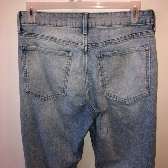 Old Navy Natalie Womens 32 OG Straight High Rise Distressed Denim Jeans - Picture 7 of 11